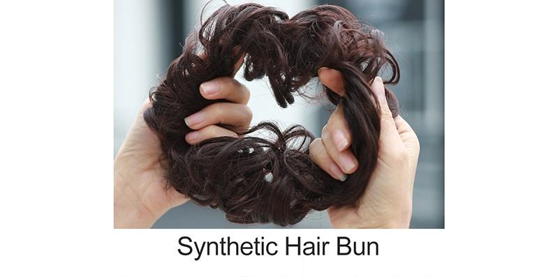 golden Synthetic Hair Bun Extensions