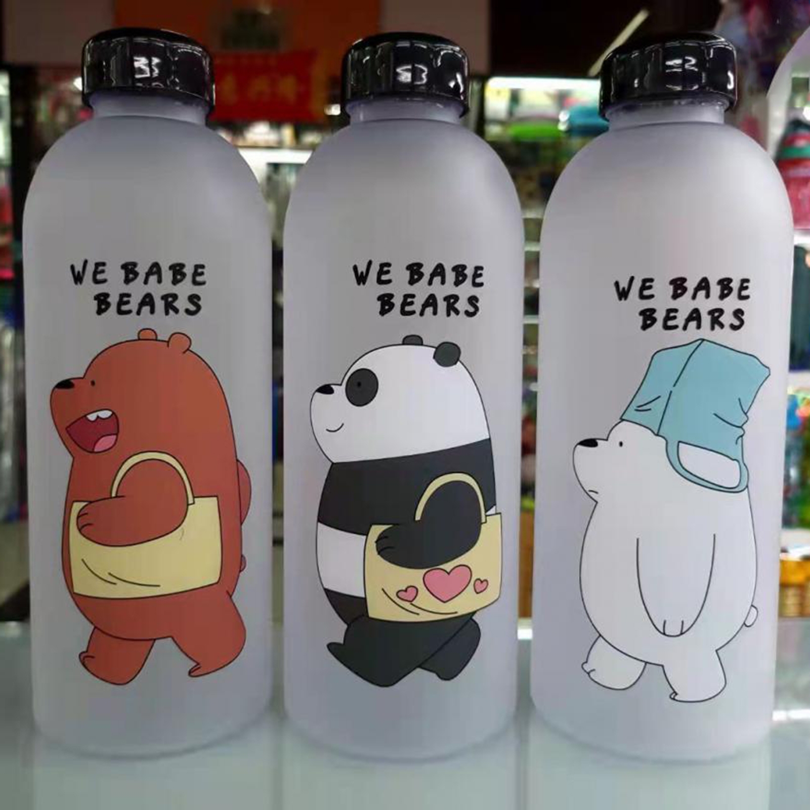 We Bare Bear Frosted Water Bottle