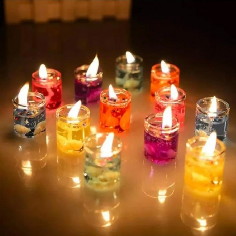 Home Decoration Seashell Jell Glass Candles | Tea Light Candles in Glass Holder