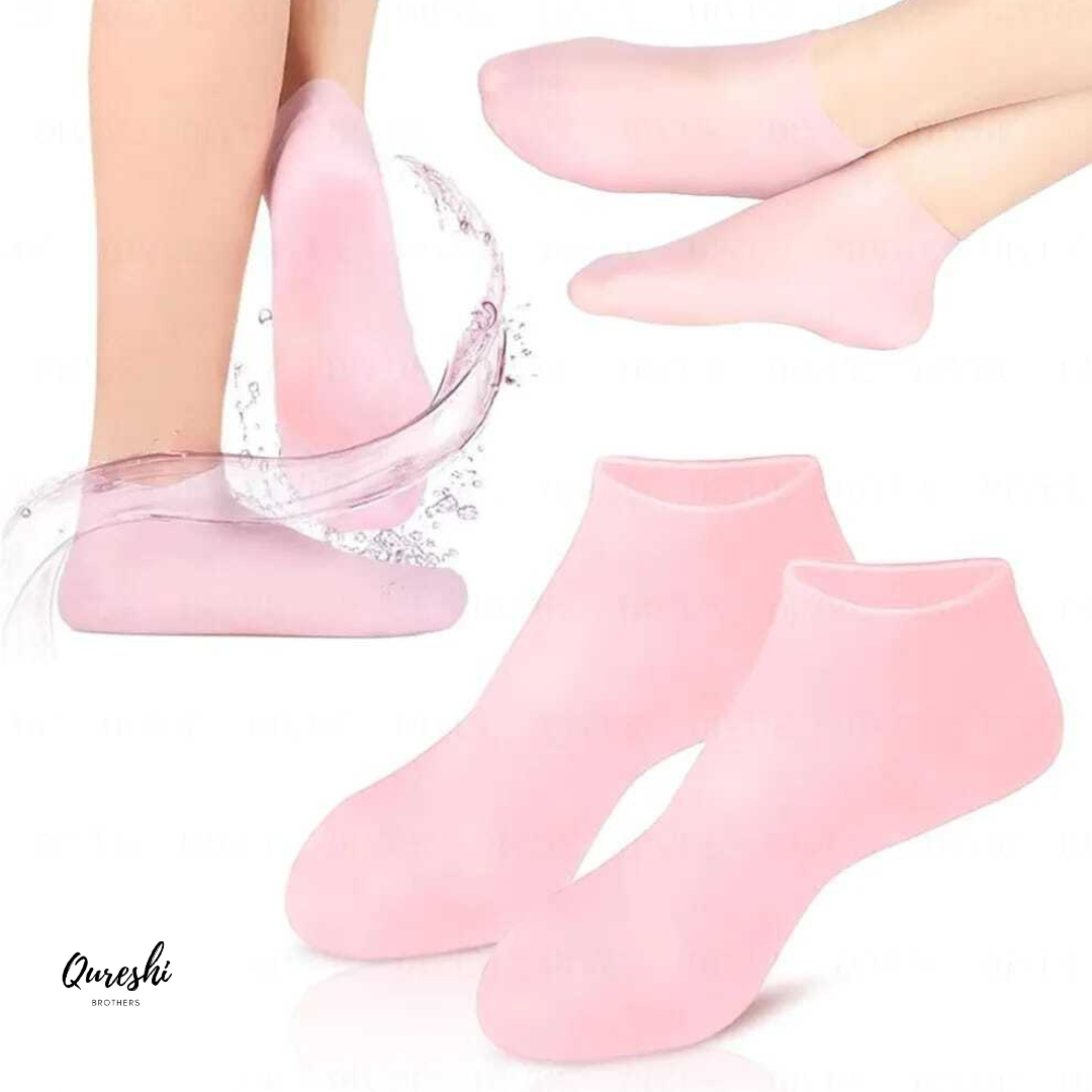 1 Pair Silicone Socks | Moisturizing Gel Heel Silicon Socks For Foot Care Pedicure Socks For Dry Feet Cracked Heel Exfoliating and Preventing Dryness Spa Softening Rough Skin