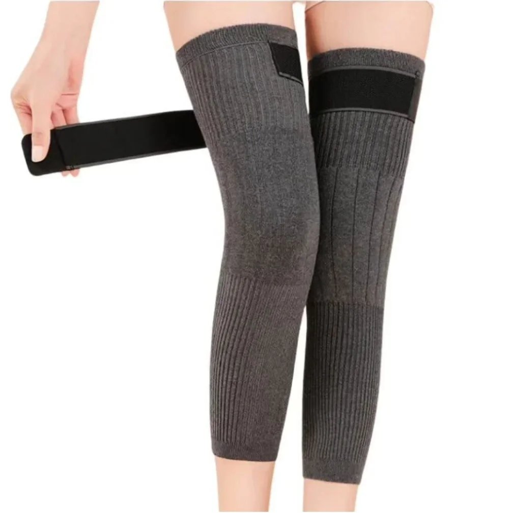 2pc Women Men Fashion Cashmeri Wool Warm legging socks Knee leg warmer | Wool Knee Warmer With Belt | Knee Pads With Strap | 2Pcs/ 1 Pair Knee warmer for men and women thermal legs warmer for medical use fleece brace warmer knee pain relief for old people