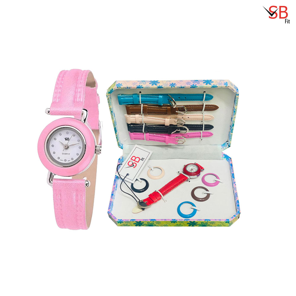 Interchangeable Gift Set Watch For Girls Dial Strap