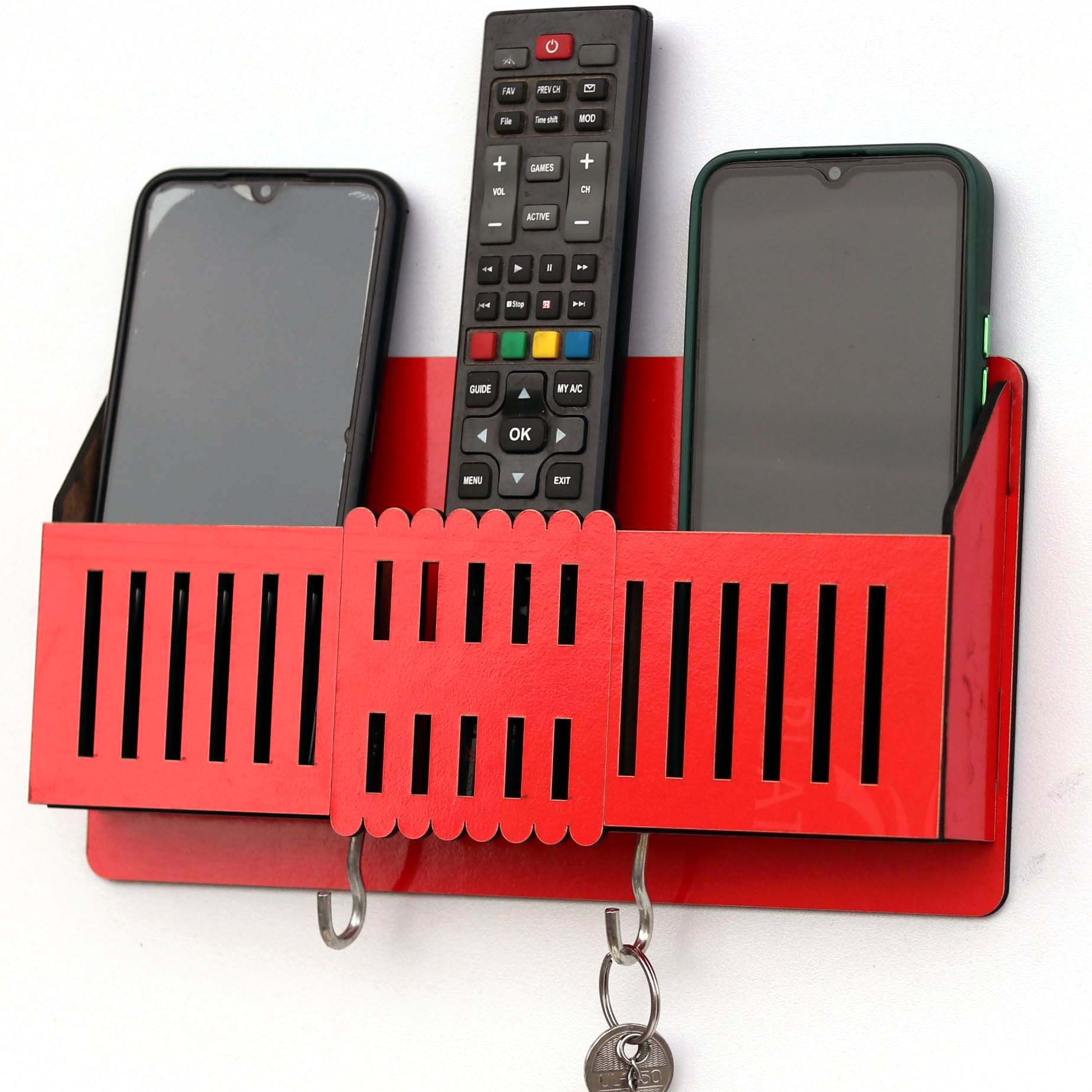 Multi Purpose Wall Mounted Remote Control Stand, Mobile Holder, Key ...