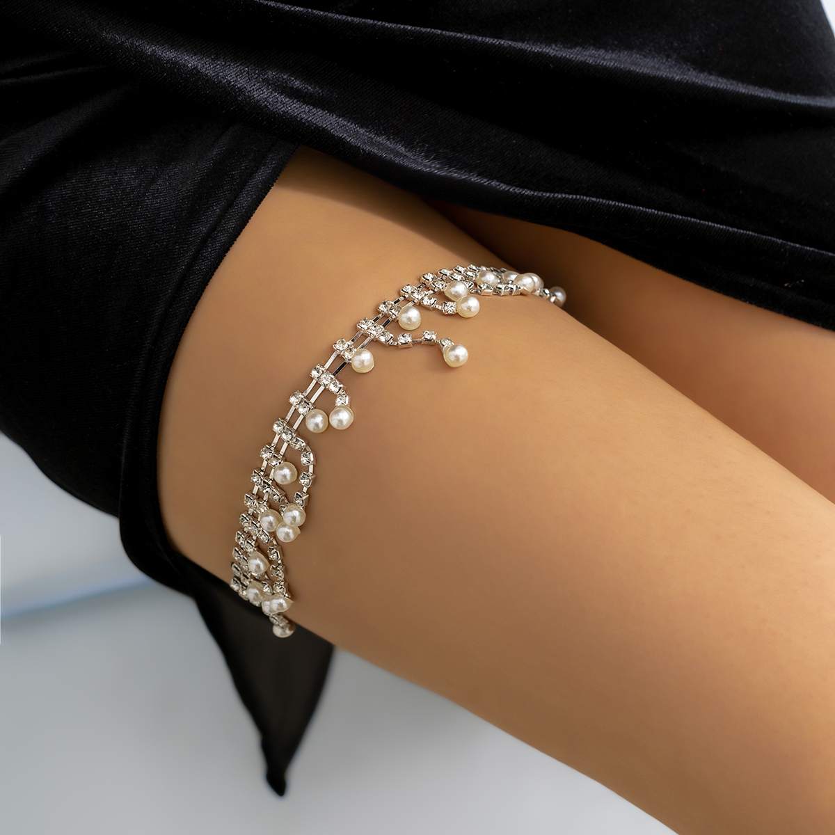 Faux Pearl Decor Thigh Chain  Thigh chain, Thigh chain jewelry, Thigh  jewelry
