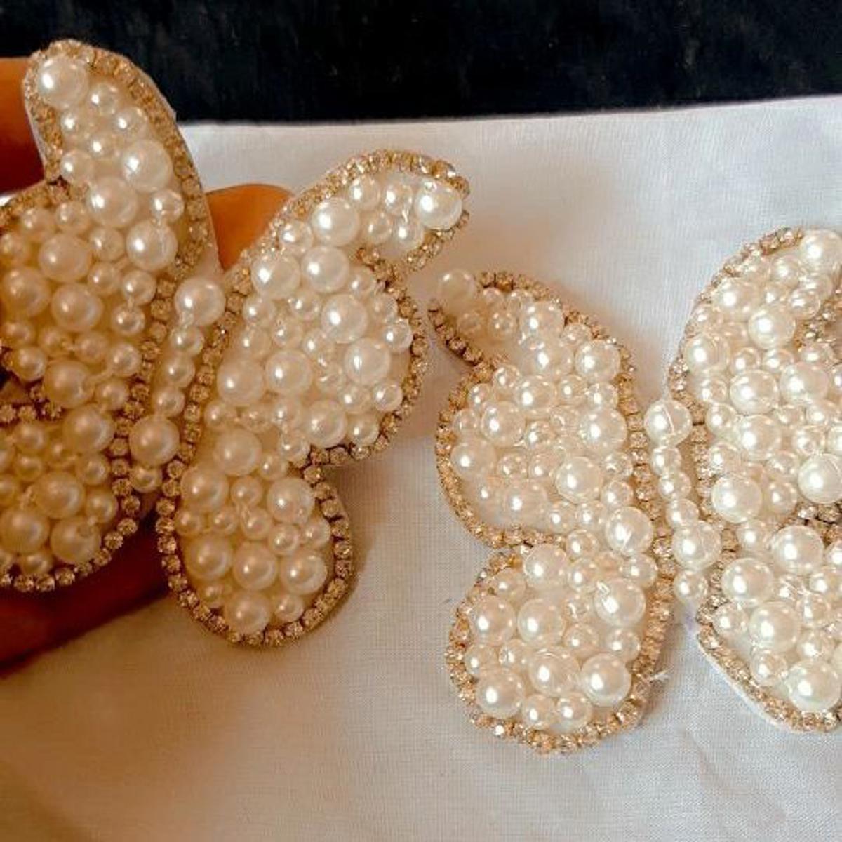 white Butterfly pearl and beads earrings new fashion for women and girl trendy earings
