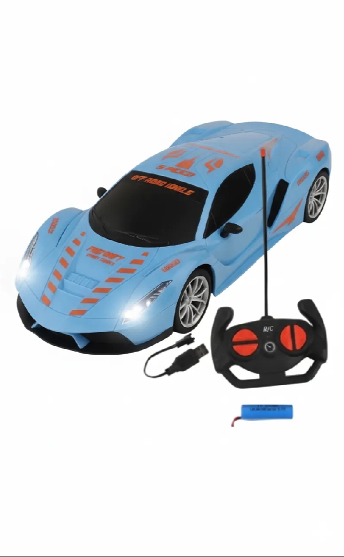 Rechargeable / Cell Operated High-Speed RC Car for Kids – Fast Remote Control Racing Car with LED Lights  USB Chargeable Toy Vehicle for Boys & Girls  Durable, Indoor & Outdoor Fun – Ideal Gift for Children