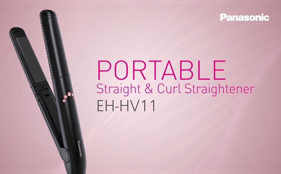 Panasonic Easy Straight Curl Straightener EH HV11 Pink NT