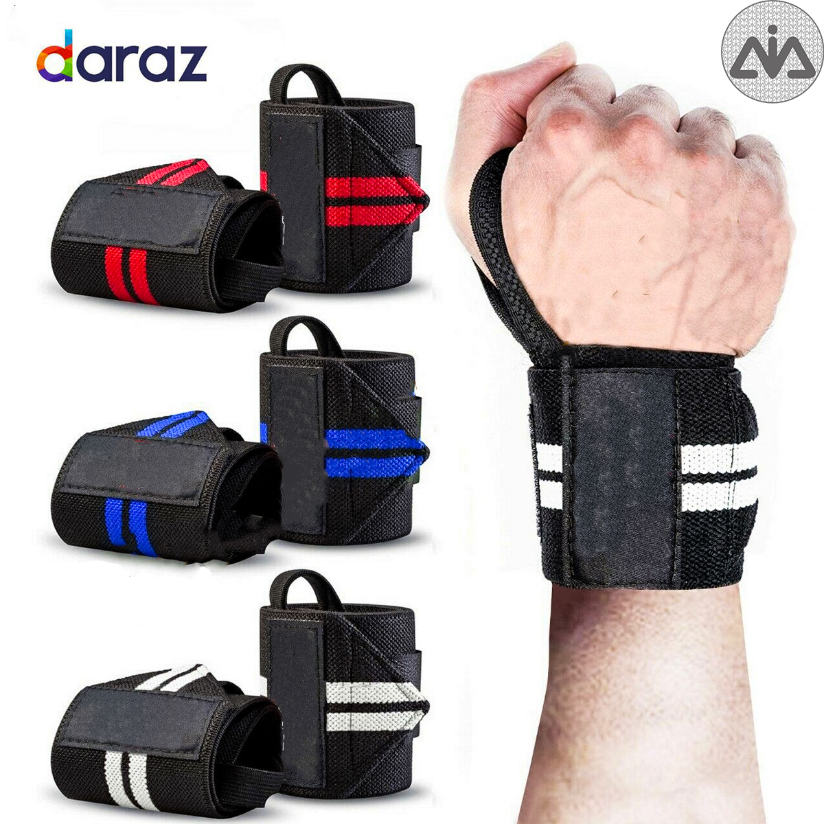 Wrist Support Gym Weightlifting Training Weight Lifting Bar Grip Barbell Straps Wraps Hand Protection Wristbands