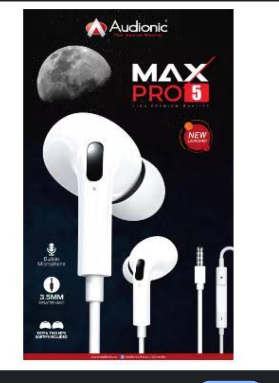 MAX PRO 5 High Premium Quality Earphone/Hand