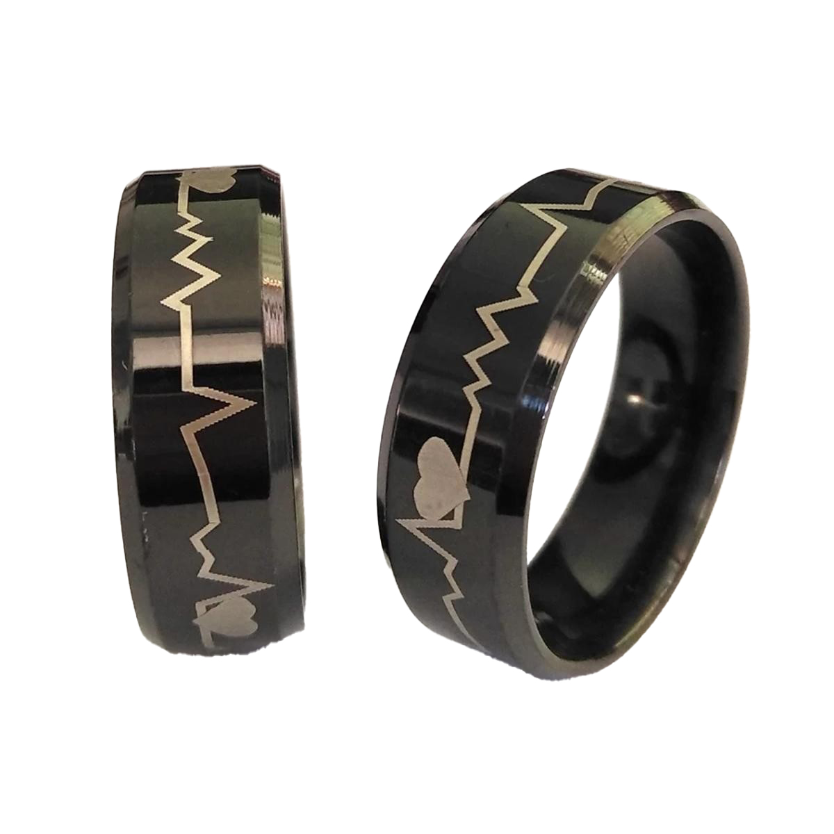Heart Beat Rings For Men and Women Electrocardiogram Stainless Steel Ring ECG Fashion Unique Rings Lovers Ring Wholesale