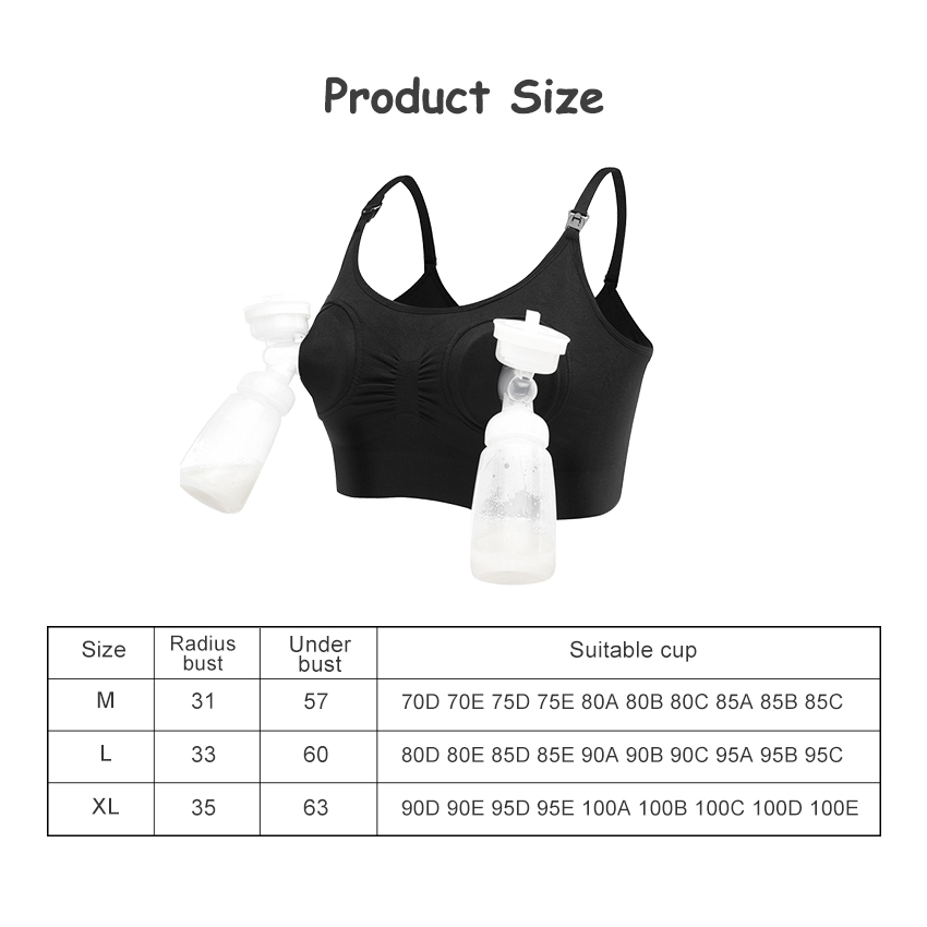 Hands Free Pumping Bra Hands-Free Breast Pump Bra Nursing Bras for Pumping  Adjustable Breast-Pumps Holding and Nursing Bra,Black,Medium : Buy Online  at Best Price in KSA - Souq is now : Fashion