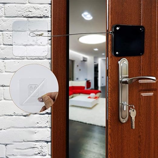 Automatic Door Closer Effortless Door Control with Drawstring Mechanism for Interior, Storm