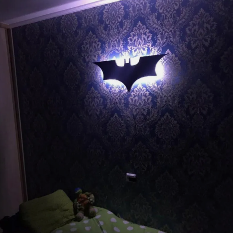 3D Batman Led Wall Lamp - Gaming WALL Decor - Gaming room decor - Color Black