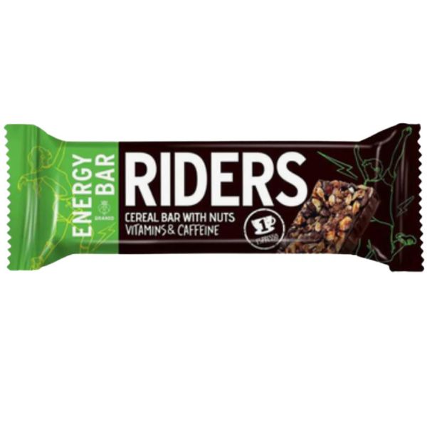 Riders Protein Bar With Cereal Berries & Peanut 40g Multi Flavours Box of 24 Bars