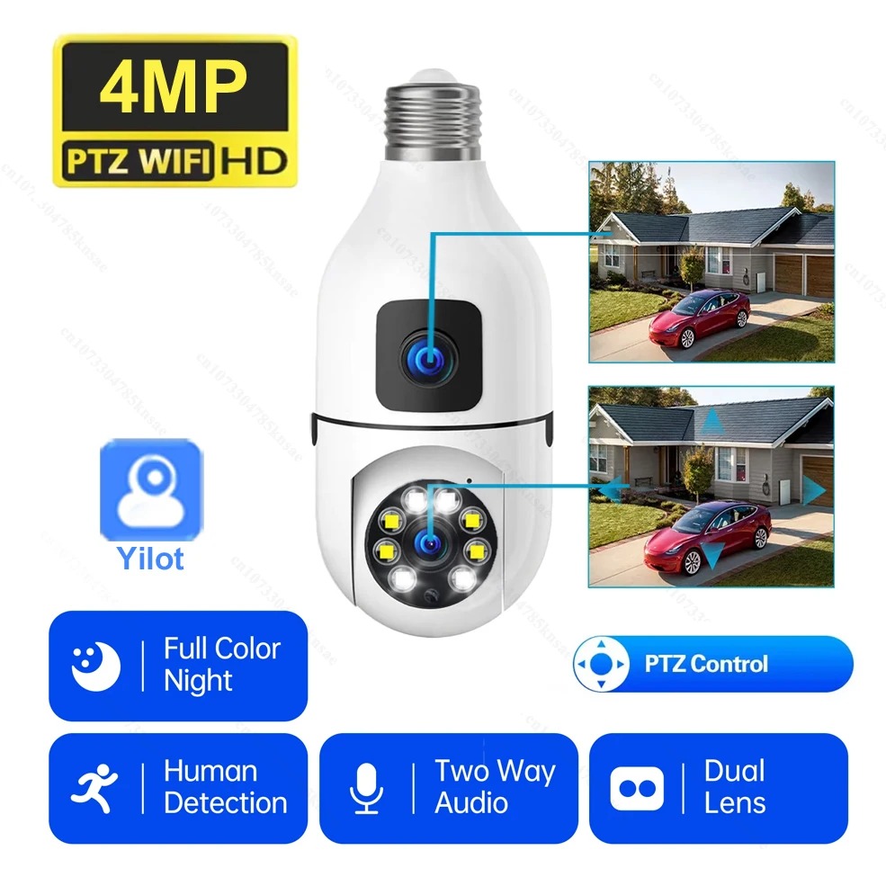 V380 Pro 1080P HD 2mp +2mp 4mp digital Dual Lens security Camera double view v380pro app Day and night vision Two Ways Audio Color Night Vision Smart Home Security Wireless WIFI Indoor outdoor Camera