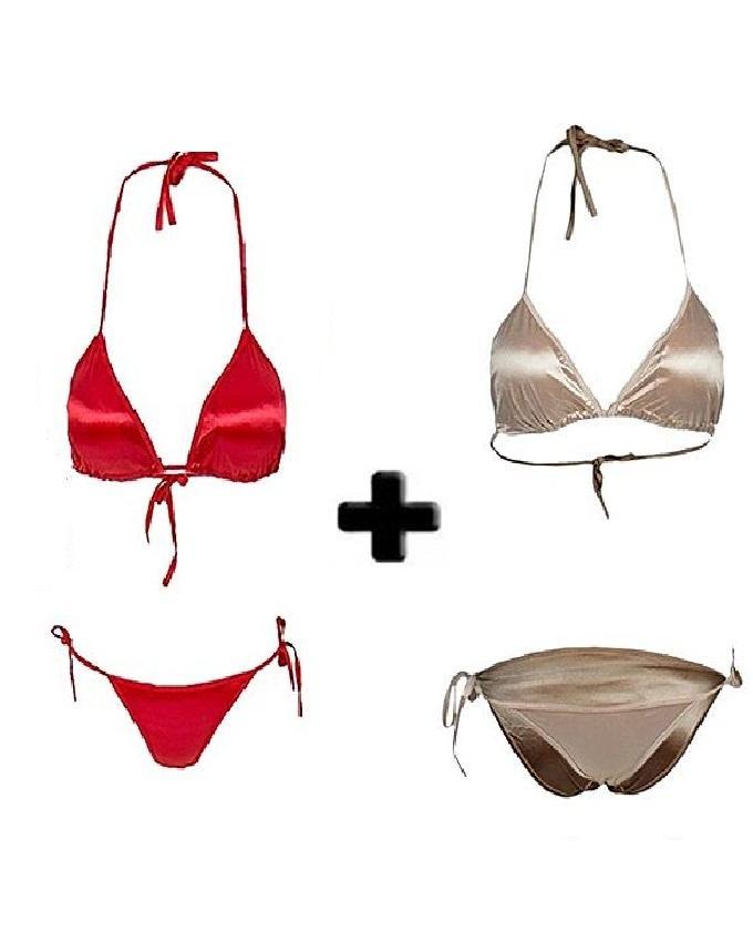 silk bikini set