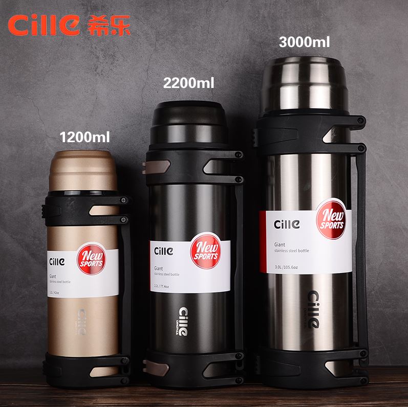Cille 1100ml, 2200ml, 3000ml, 4000ml Stainless Steel Insulated Thermos