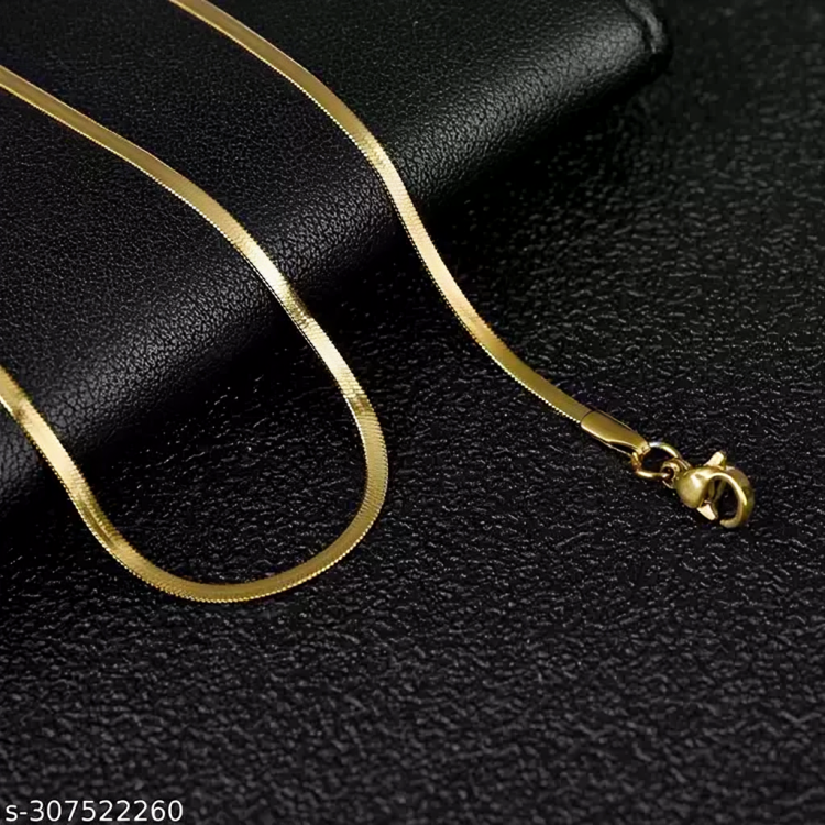 Snake Chain In Silver Life Time Color Warranty Fore Man-Boys