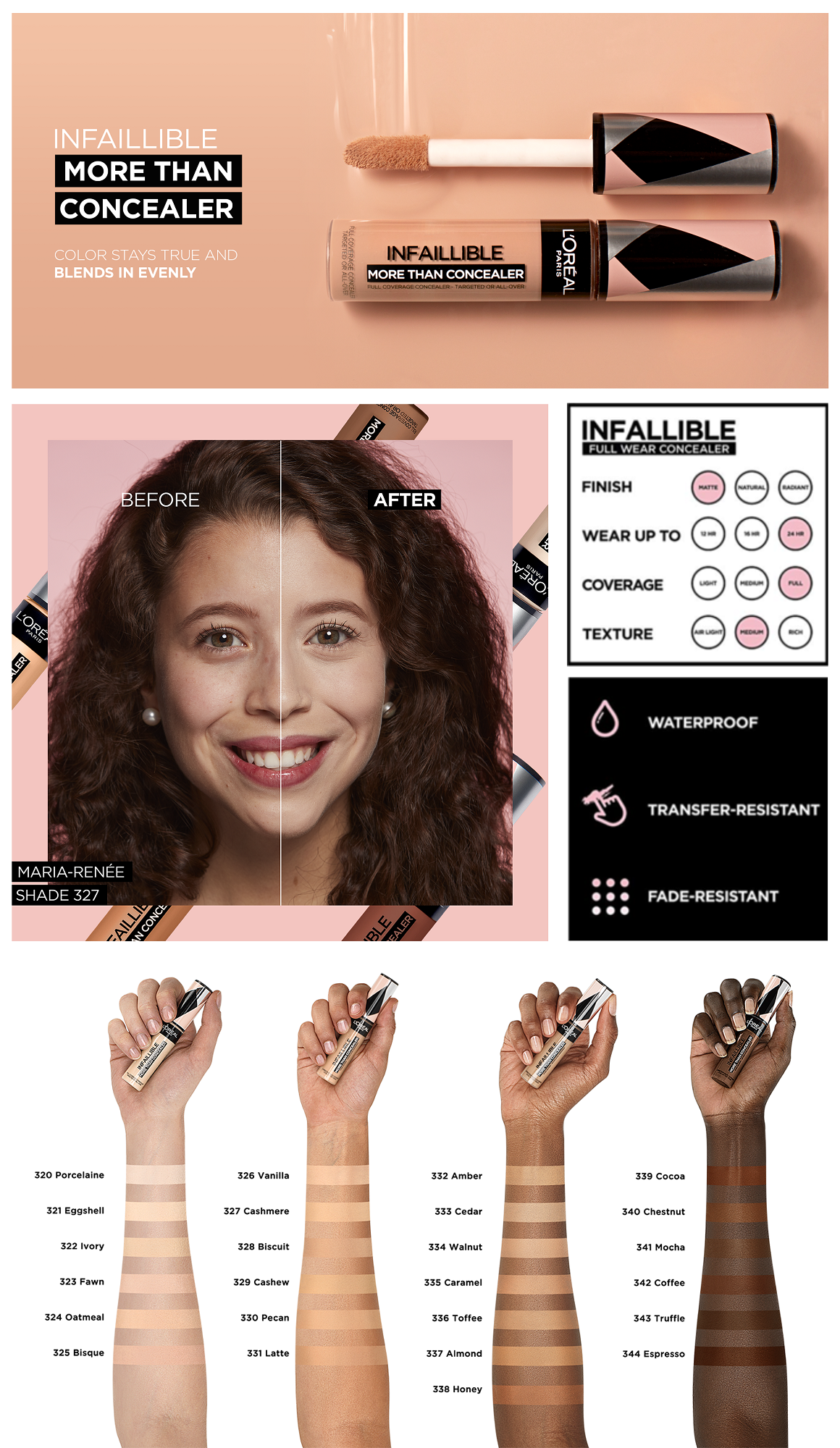 loreal full coverage concealer