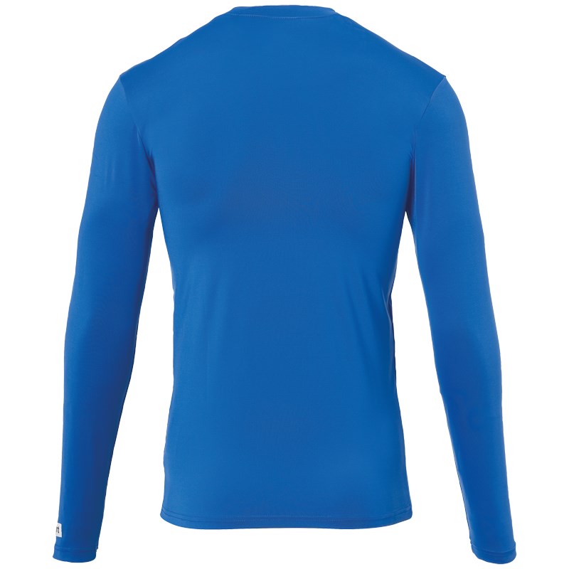 Branded Mens Compression Base Layer Top Long Sleeves Athletic Workout Royal Blue