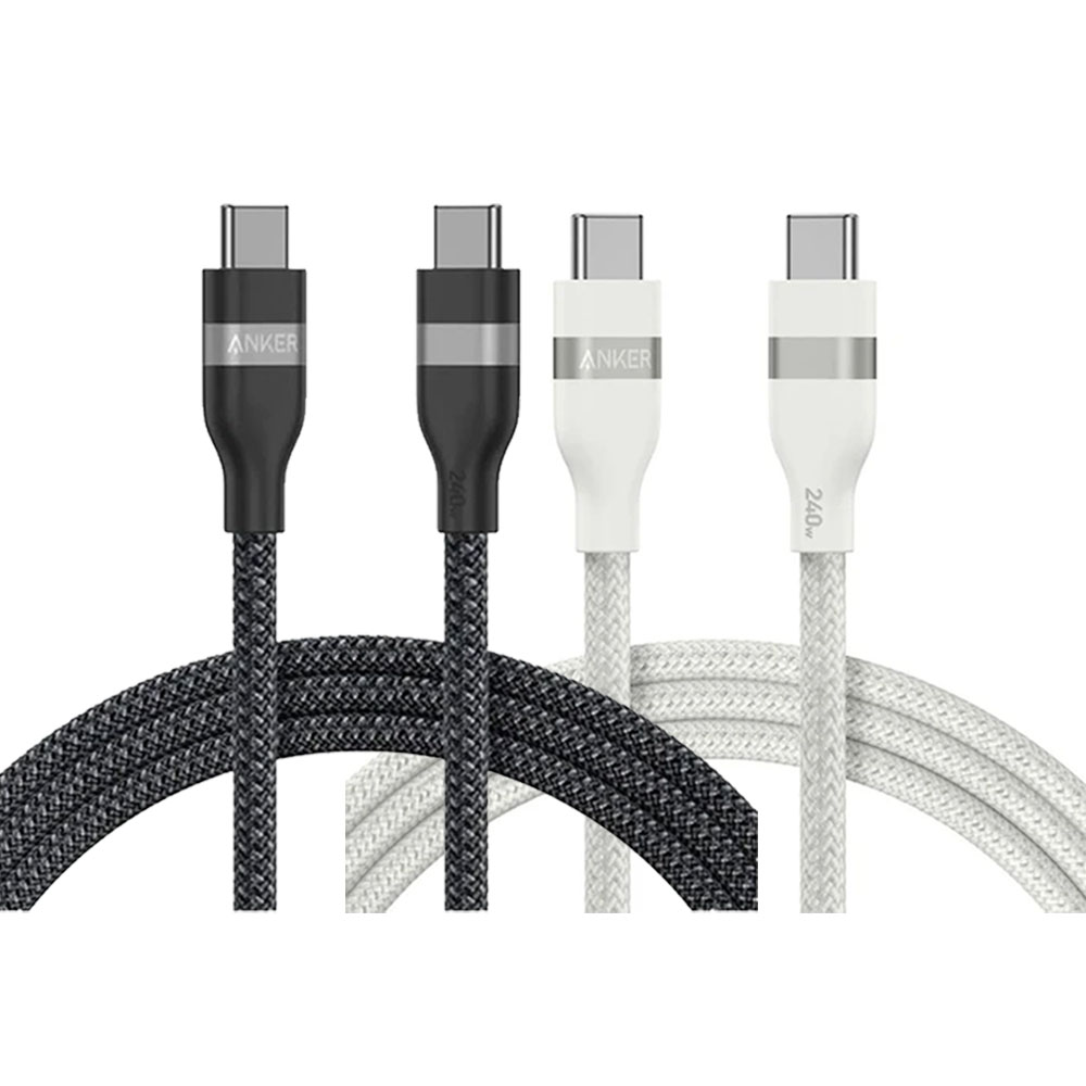 Anker USB-C to USB-C Cable (3 ft / 6 ft, 240W, Upcycled-Braided)