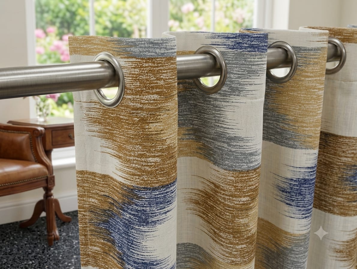 Export Italian Style Cotton Printed Ready Made Curtains For Your Bedroom,window,pardy (1 pc)