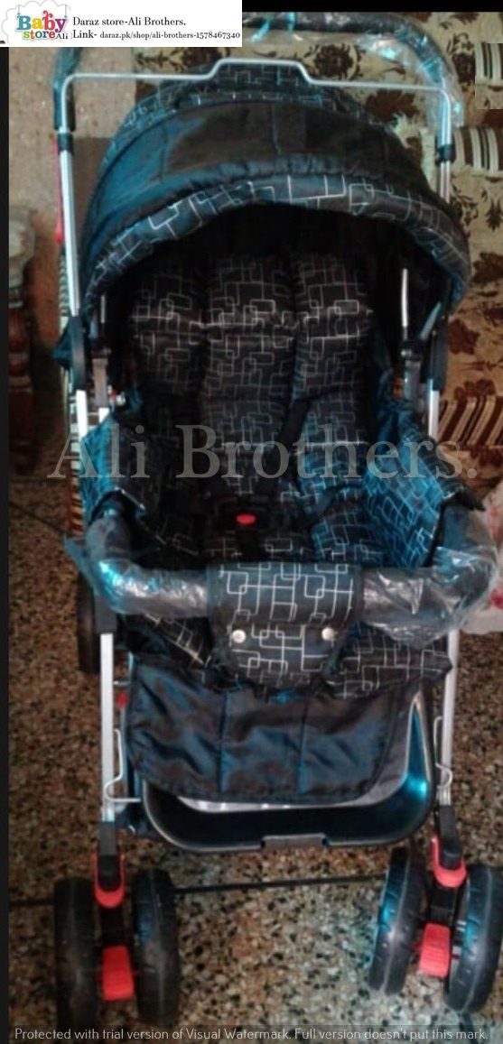 8 Big Tyres Alloy Foldable Baby Stroller Pram For Newborn Double Handle