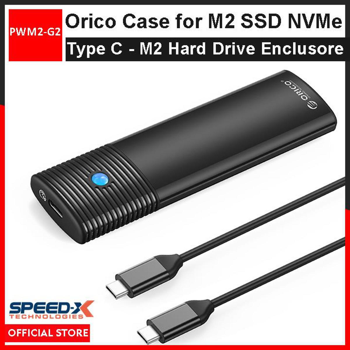 SpeedX Orico (Case) M2 NVMe Hard Drive Enclosure - Pwm2-G2 Type C Case for M2