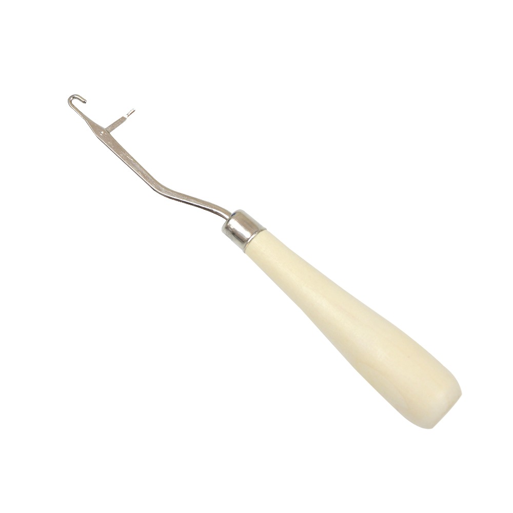 Al Saeed Wool Wood Handle Latch Hook Needle Hair Weave Needle Wigs Knitting Extensions Styling Carpets Making Repair Craft Tools