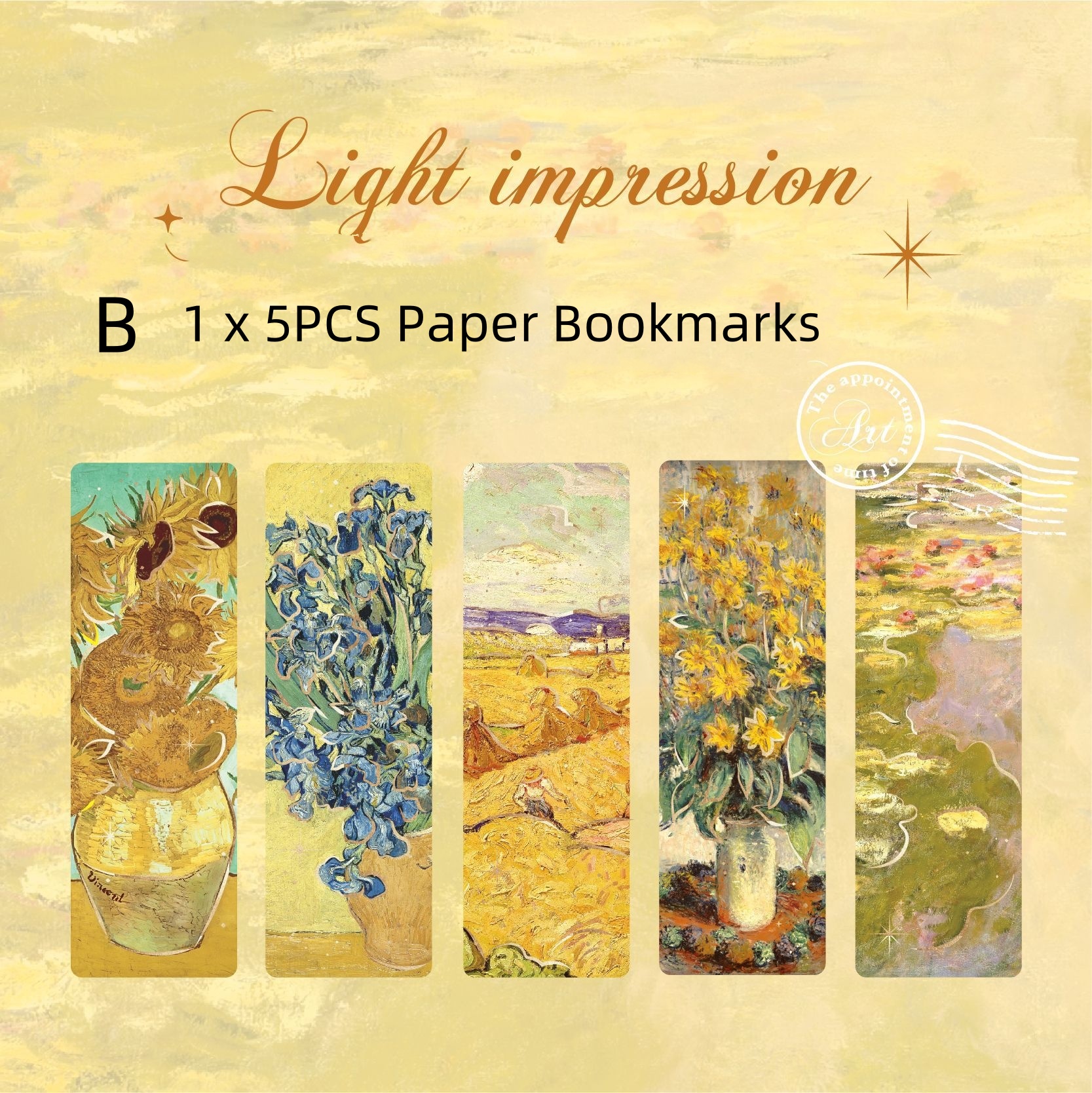 Panda Online 5PCS Romantic Revival Series Paper Bookmarks for Books