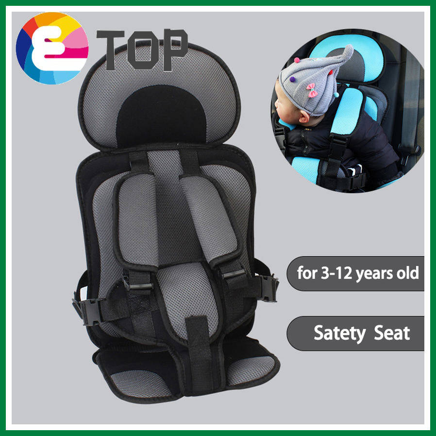 ETOP Adjustable Safe Seat Portable Car Baby Chair Baby Car Seat Kids Safety Travel Seat for 3 12 year L size