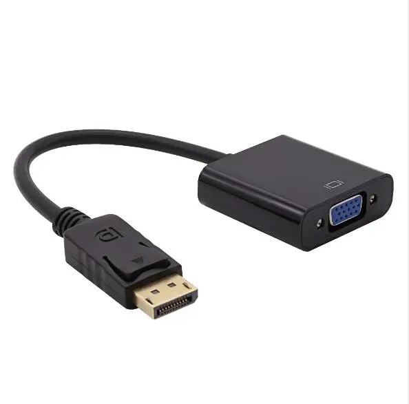 Displayport Dp to Vga Adapter Cable Male to Female Converter for Pc Computer Laptop Hdtv Monitor Projector
