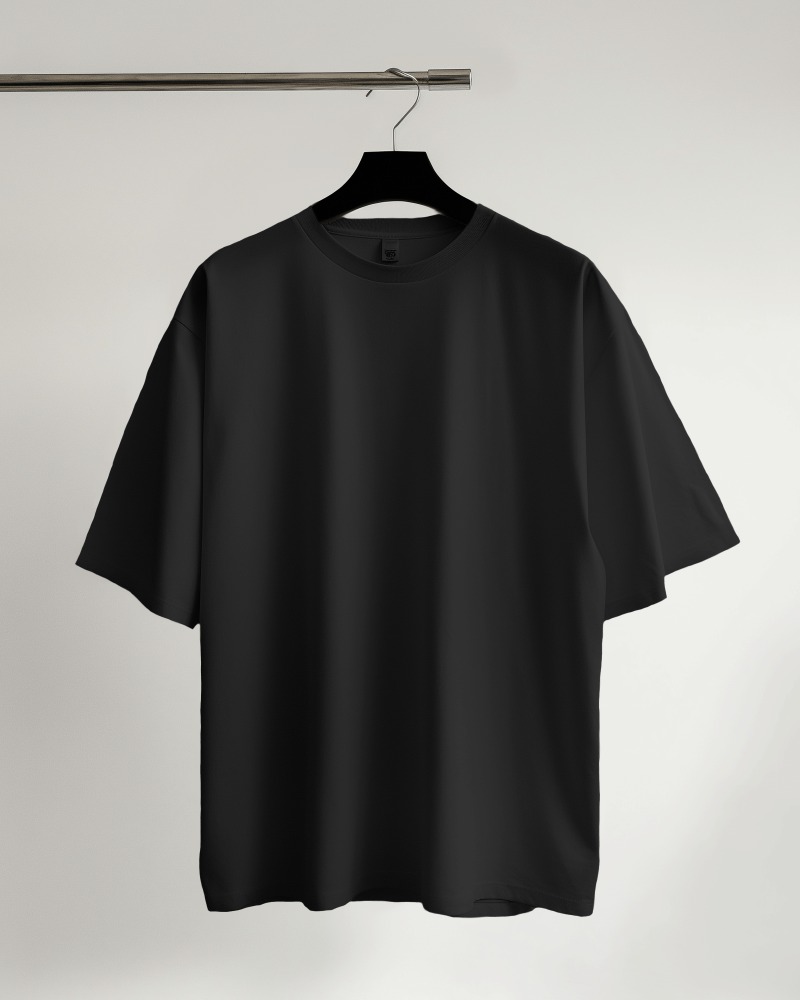 Glitzo Oversized Dropshoulder Black Tshirt For Men/ Tshirt For Women / Unisex Tshirt / Tshirt For Boys / Tshirt For Girls