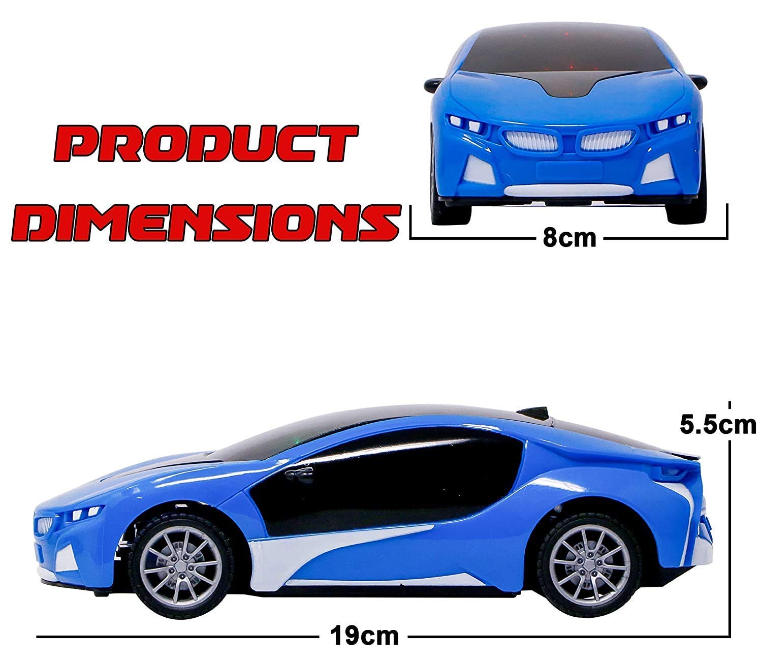 Rechargeable Remote Control High Speed 3D Famous Car with 3D Lights Full Functions Turns Left Right Forward And Reverse Wireless Remote High Speed For Kids 1:22 Scale
