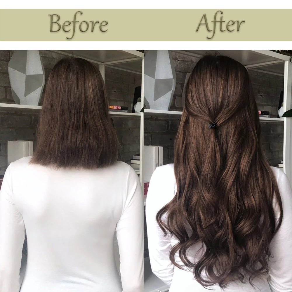 Synthetic Long Wavy Comb Hair Extensions 25 Inch Comb On Hair Extensions For Women