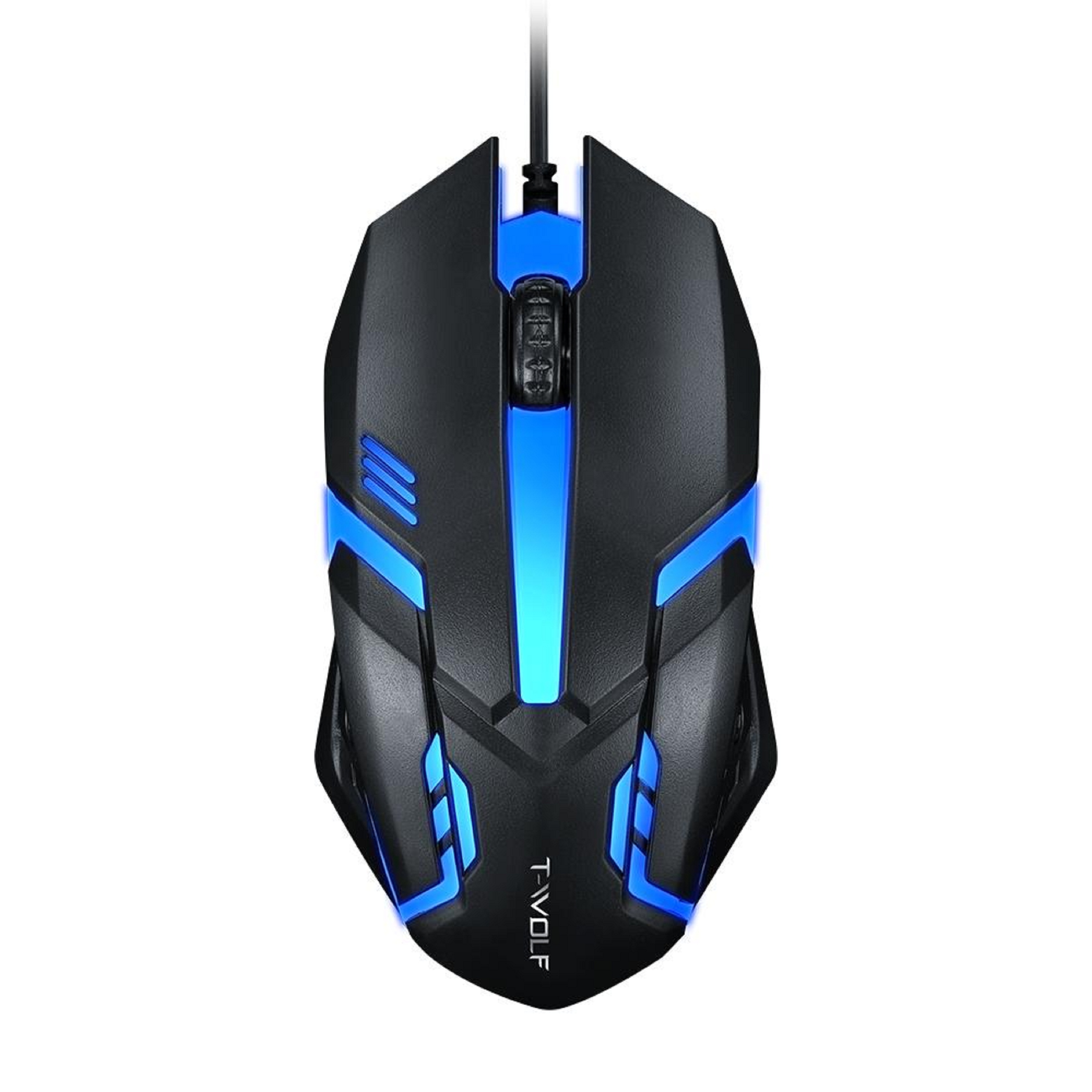 7 Colour Rainbow Lights Mouse Gaming Laptop Computer LED Lights Mouse Black Wired USB Mouse