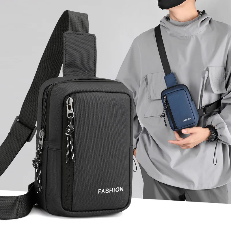 Mini Sling Chest Bag Men Women Small Waterproof Shoulder Crossbody Bag Casual Phone Chest Bag for Travelling Hiking