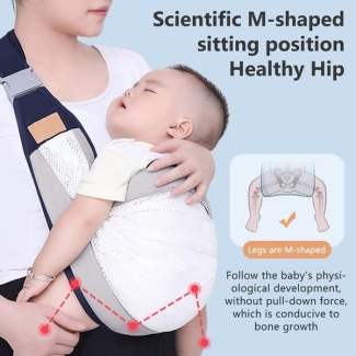 Portable Baby Carrier, One Shoulder Carrier Baby Toddler Sling Carrier for Newborn Infant Toddler 4-36 Months