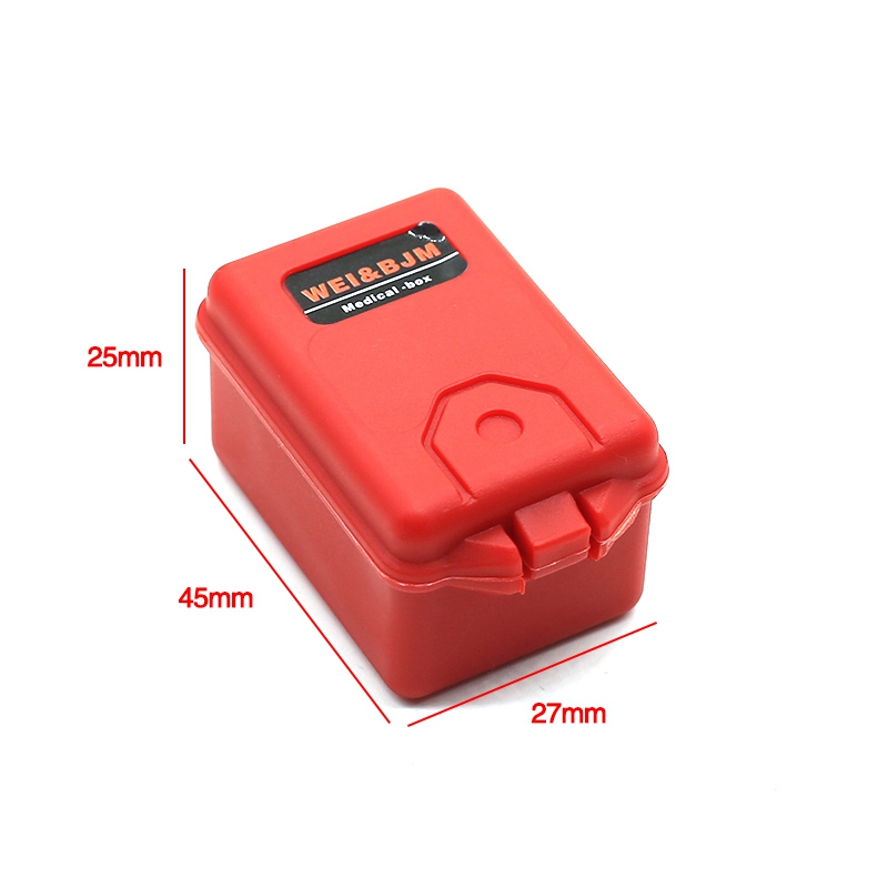 LAFEINA Plastic Mini Storage Box for 1:10 RC Rock Crawler Car TRX4 Axial  SCX10 90046 Decoration Accessories(Red)