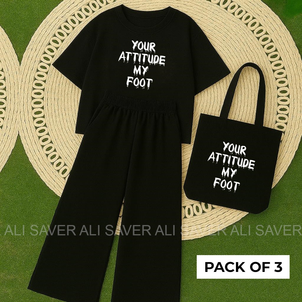 Summer High Quality White Printed Crop top and Black Flapper Suit