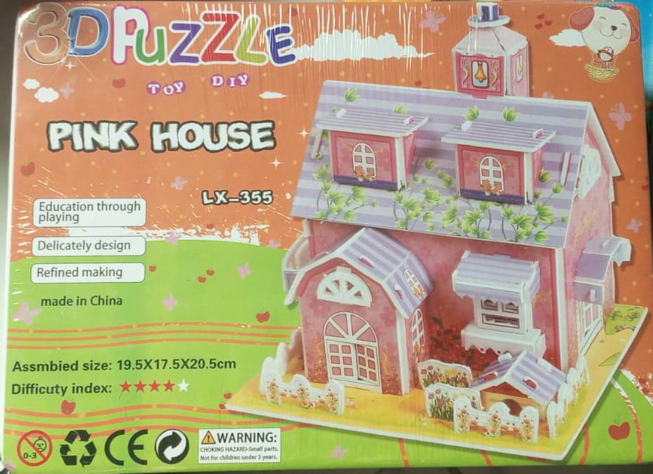3D Educational Puzzle Toy- | Cardboard Diy Jigsaw Puzzle | Model Building Kit | Best Learning Paper Craft House Series