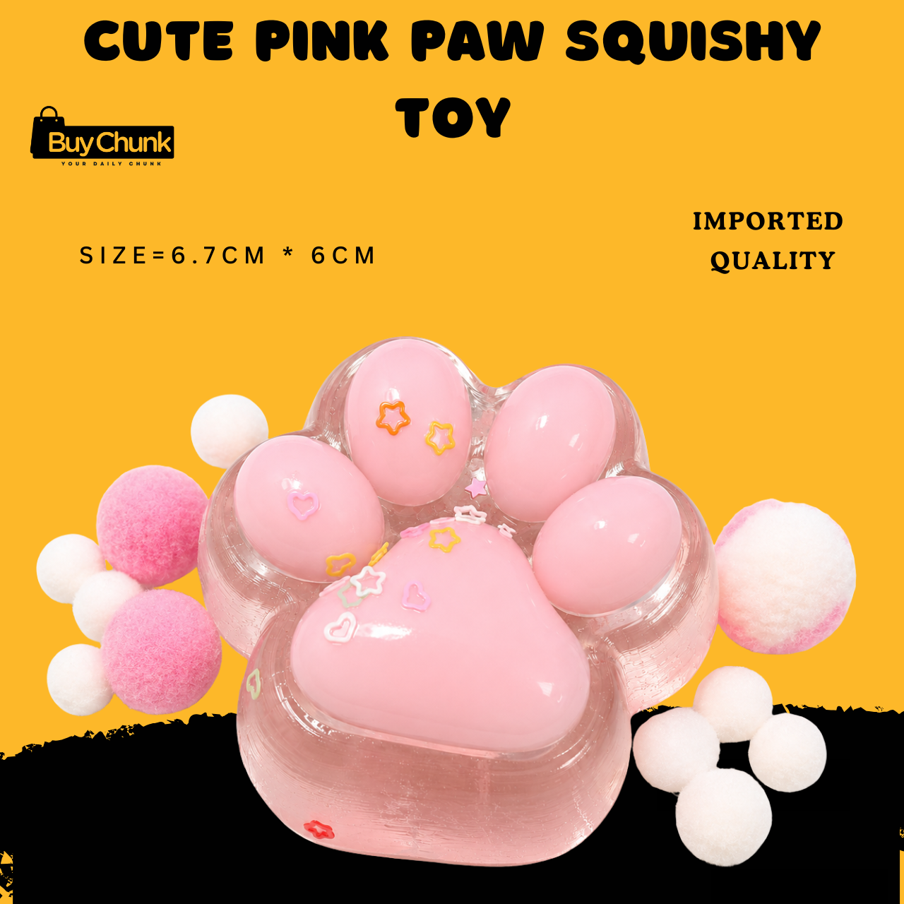 Paw Squishy Toy | Cute Paw Squishy Toy for Stress Relief | Glowing Paw Shaped Squishy Fidget Toy | Adorable Paw Stress Ball for Kids & Adults