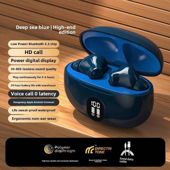 H895B Earbuds TWS (True Wireless Stereo) Bluetooth Airbuds | Wireless Earphones Headset | 9D Stereo Sound | Compatible With All Bluetooth Devices.