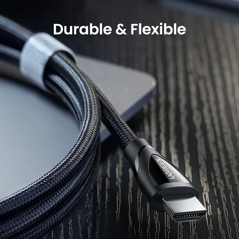 UGREEN 8K HDMI Cable 2.1, 48Gbps Ultra High Speed Braided HDMI Cable, 8K@60Hz 4K@120Hz, Compatible with Computer Projector/ PS5/Xbox Series X /HDTV/Blu-ray