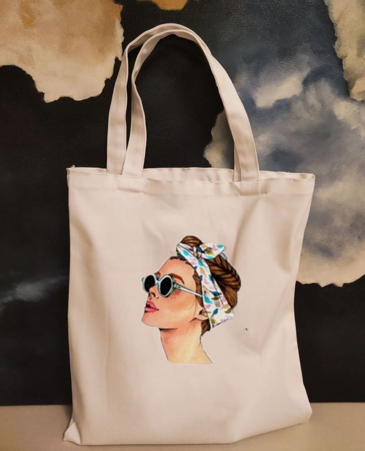Trendy Free bear Tag Printed Tote Bag For Girls & Women