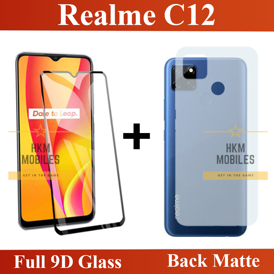 realme c12 back tempered glass