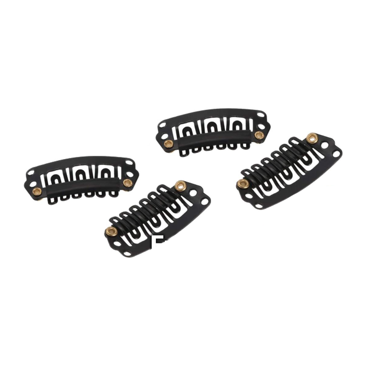 6 Teeth Snap-comb Clips Styling Tools 32mm 4 Color Hat Fixing Tool Wig Holding Clips 9 Pcs/set Black Hair Extension Clip U Shape Weave Toupee Wig