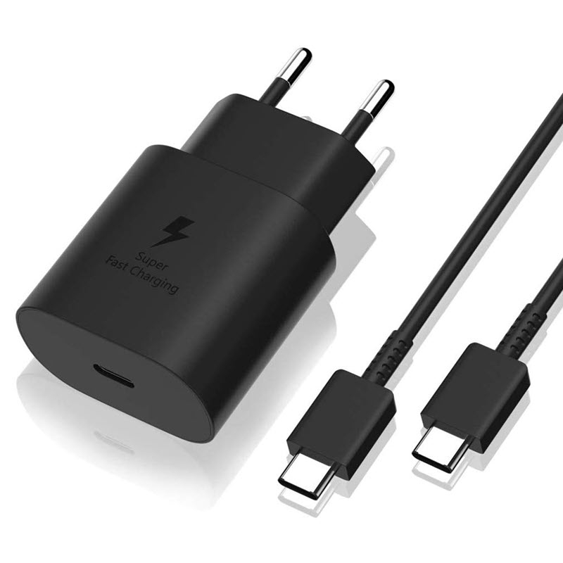 Samsung 25W with original cable Usb Type C Fast Charger Pd Wall Power Adapter Samsung 25W Fast Charger with Type C to Type C Cable Pd Charger For all Mobile Phone