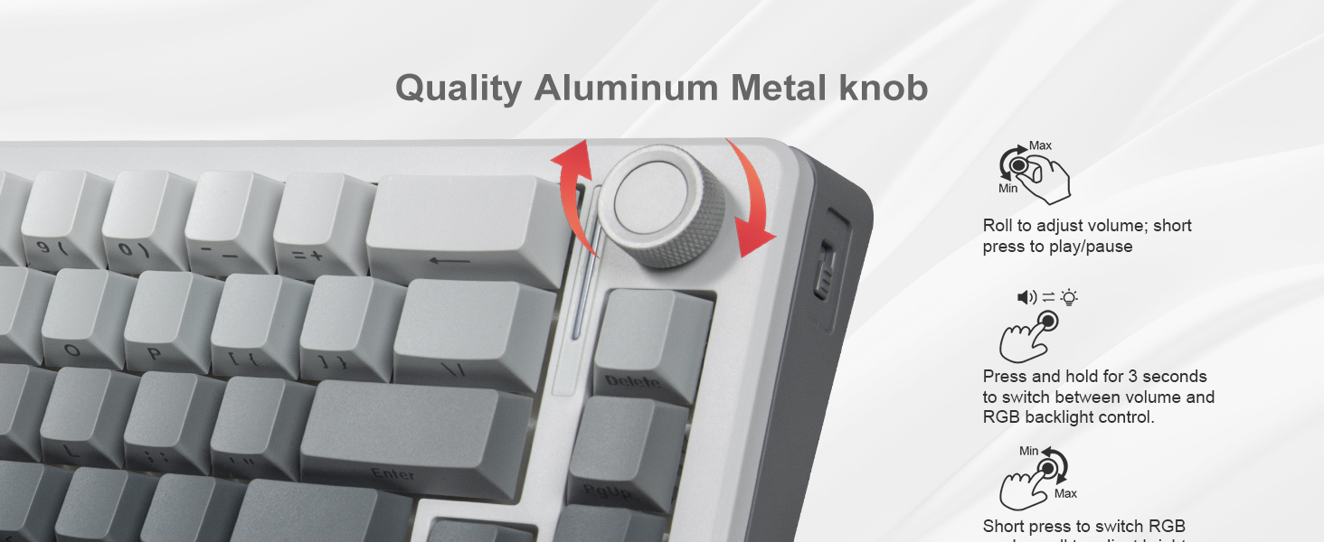 E-YOOSO Z-68 Tri-Mode Wireless 65% Mechanical Gaming Keyboard Gradient Gray RGB 68 Keys Hot Swappable Silver Wood Switches 26 ddd4373b3b398c5d6bd9fef0725af144