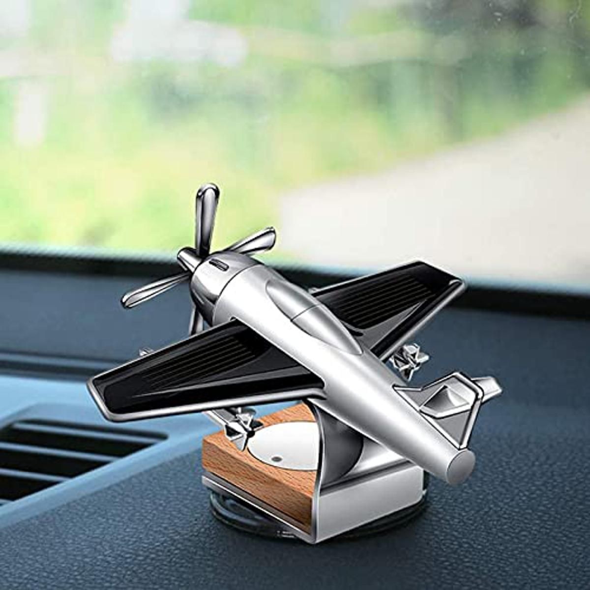 Car Decoration Plan Solar powered aeroplane car air freshener - Car Dashboard Solar Decoration Plane -Aircraft Model